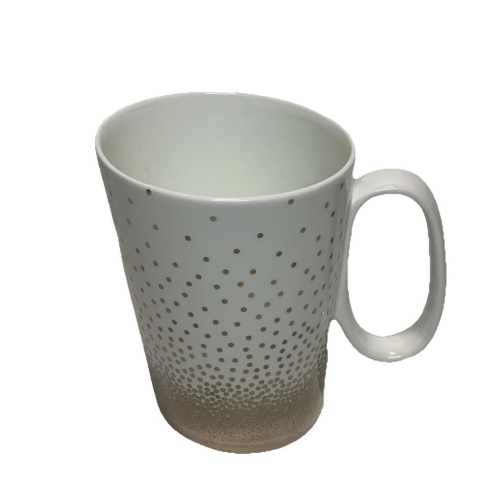 Nambe Platinum Bone China Tilt Dazzle Mug Coffee Tea Cocoa Dishwasher Safe New